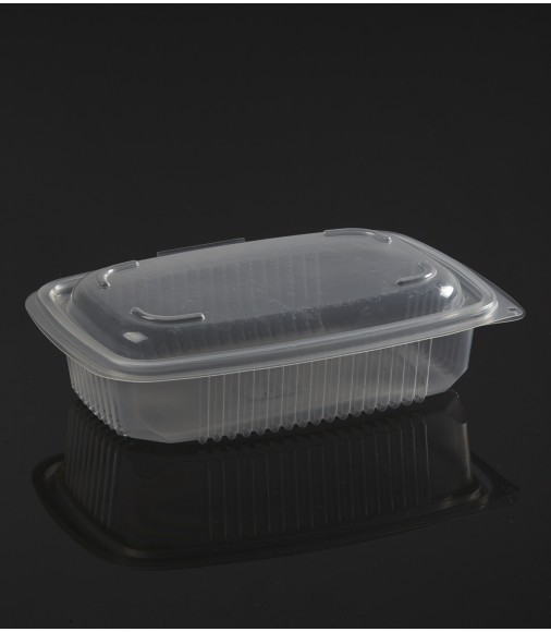 HINGED LID TRANSPARENT MICROWAVE CONTAINER ΟΚ600 ONDIPACK