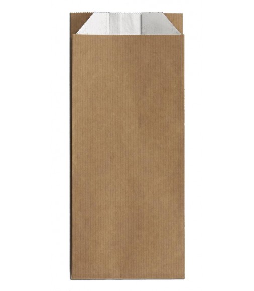 BROWN KRAFT PAPER ALUMINUM FOIL LINED BAGS SIZE 10x27