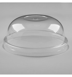 DOME LID CLEAR W/HOLE 8mm FOR PP CUPS/95mm/100pcs