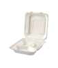 FOOD CONTAINER BIODEGRADABLE 3-COMPARTMENTS 46Χ23cm/100pcs.