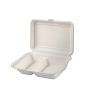 FOOD CONTAINER BIODEGRADABLE 2-COMPARTMENT 23X16X6.5mm/50pcs.