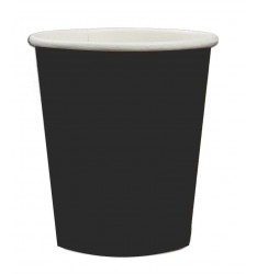 BLACK SINGLE WALL PAPER CUPS 12oz/50pcs./80mm