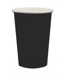 BLACK SINGLE WALL PAPER CUPS 16oz/50pcs.