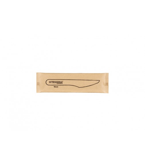 WOODEN KNIFE PAPER WRAPPING 1/1 16cm/100pcs.