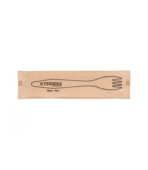 WOODEN FORK PAPER WRAPPING 1/1 18cm/100 pcs.