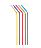 FLEXIBLE MULTICOLOR PAPER STRAW 21cm 1/1 PAPER WRAPPING / 500pcs. (6mmx21mm)