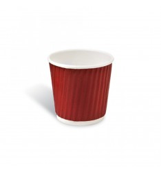 Ripple Paper Cup Red 12oz/25pcs